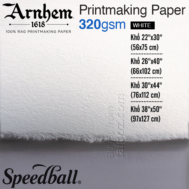 Giấy in đồ họa Arnhem 1618 - White 320gsm 100% cotton
