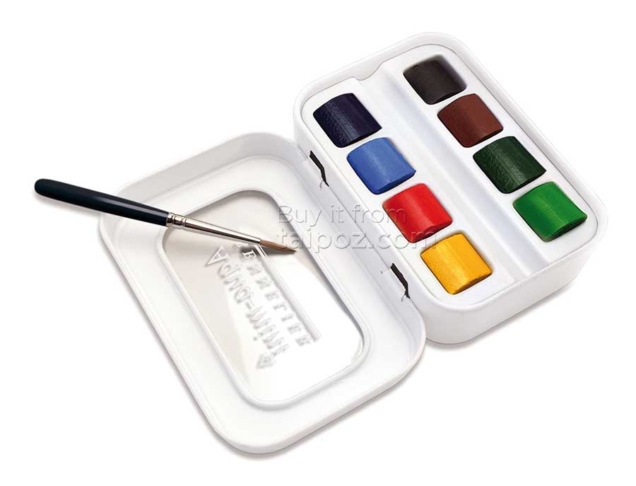 Màu nước hạng họa sĩ Sennelier Aquarelle, hộp halfpan mini 8 màu