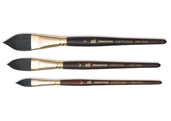 Cọ màu nước Princeton Neptune - cọ lưỡi mèo (oval wash)