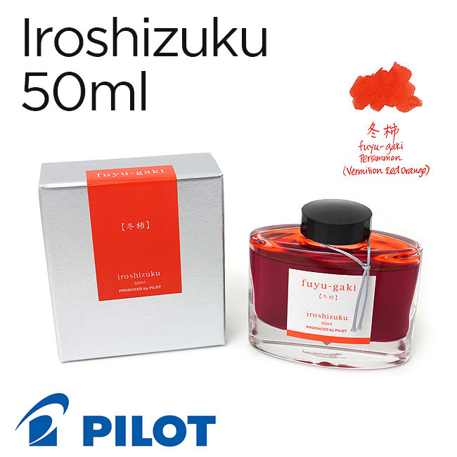 Mực Pilot Iroshizuku, 50ml, Fuju-gaki (Đỏ cam của quả hồng)