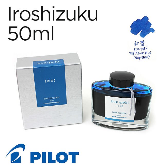 Mực Pilot Iroshizuku, 50ml, Kon-peki (Xanh nước biển)