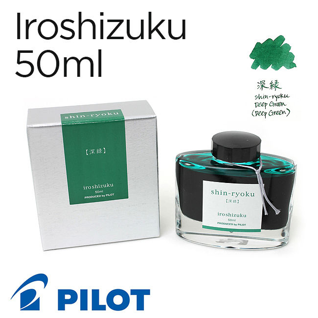 Mực Pilot Iroshizuku, 50ml, Shin-ryoku (Xanh cánh rừng)