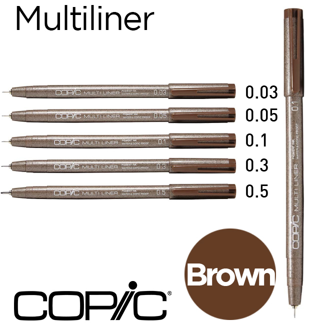 Bút đi nét Copic Multiliner - Màu Brown