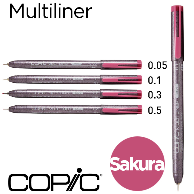 Bút đi nét Copic Multiliner - Màu Sakura Pink
