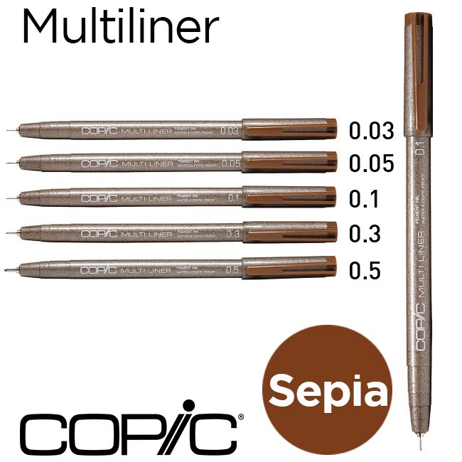 Bút đi nét Copic Multiliner - Màu Sepia
