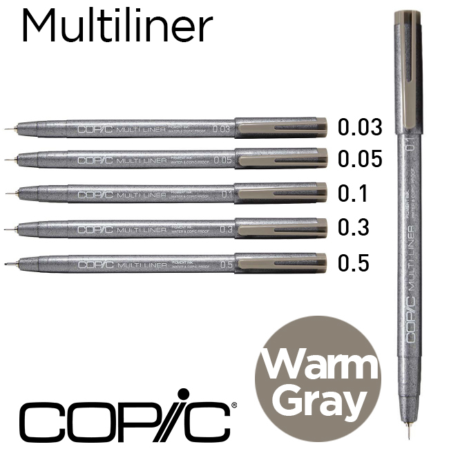 Bút đi nét Copic Multiliner - Màu Warm Grey