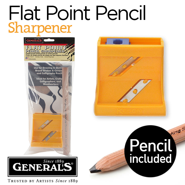 Đồ chuốt chì dẹp General’s, tặng kèm 1 chì