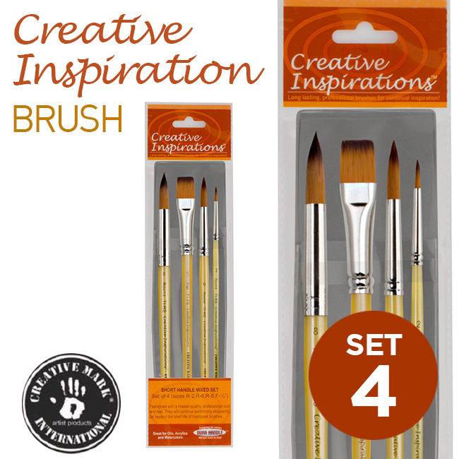 Cọ vẽ Creative Inspirations Dura-handle, bộ 4 cọ hỗn hợp