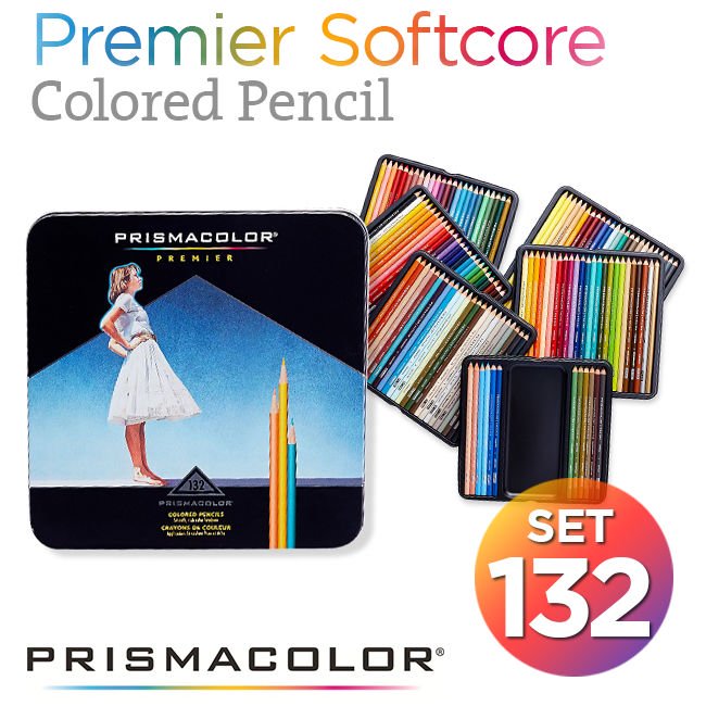 Bộ chì màu Prismacolor Premier 132 cây, hộp thiếc