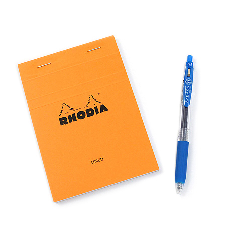 Sổ Rhodia Orange Notepads, giấy kẻ ly ngang
