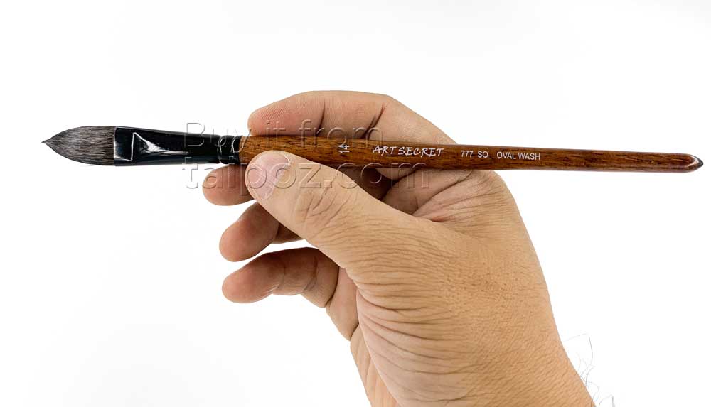 Cọ lưỡi mèo lông sóc Art Secret 777SQ Oval Wash