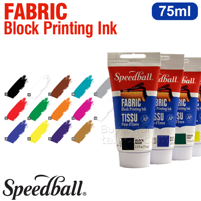 Mực in block-printing trên vải Speedball Fabric