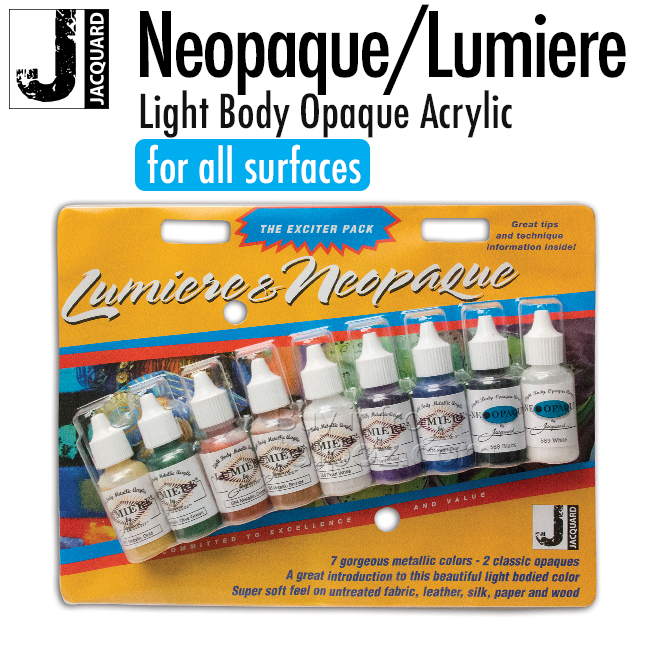 Màu vẽ đa chất liệu Jacquard Lumiere/Neopaque, Exciter Pack