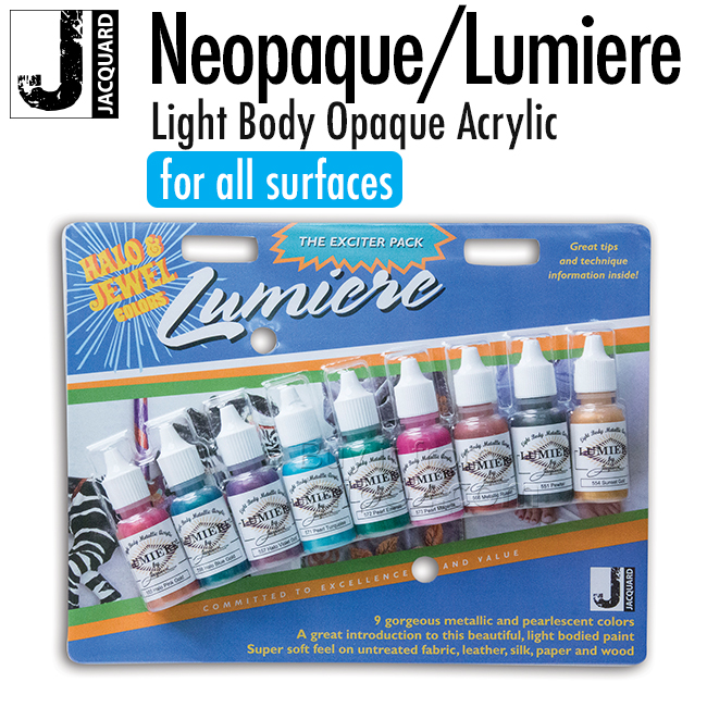 Màu vẽ đa chất liệu Jacquard Lumiere, Halo & Jewel set