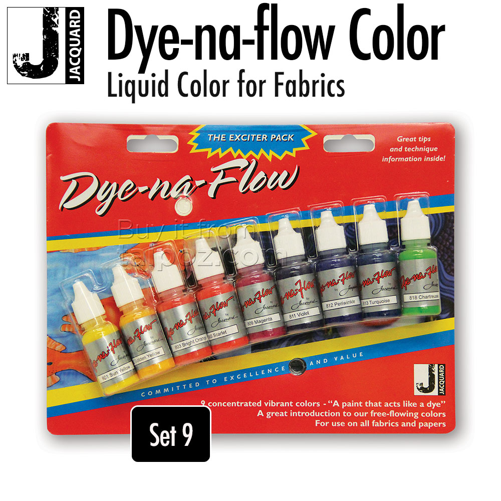 Màu nước vẽ lụa Jacquard Dye-Na-Flow, Exciter Pack