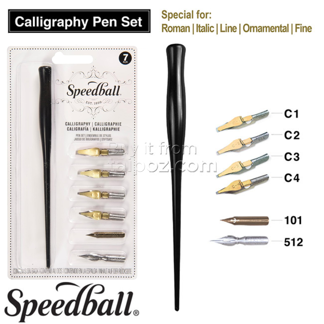 Bút chấm mực Speedball - bộ Calligraphy