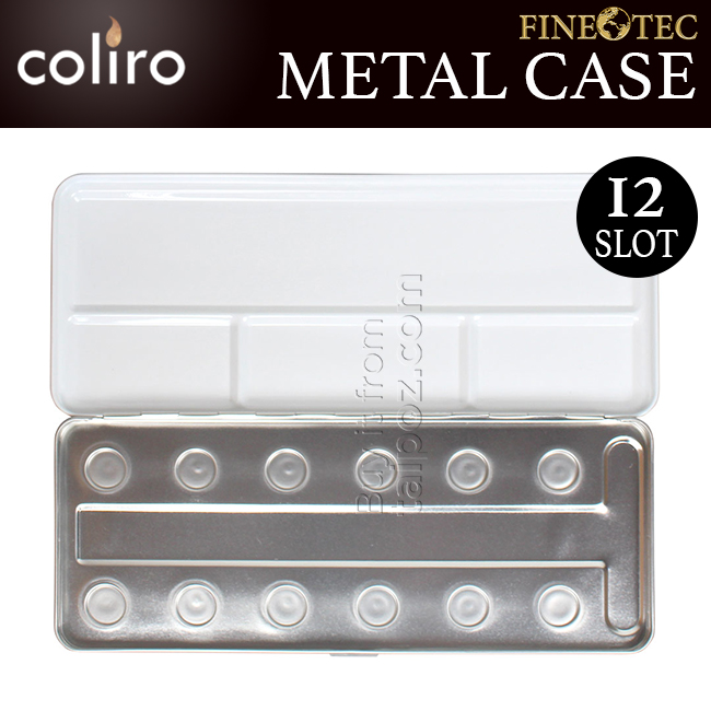 Hộp thiếc đựng thẻ màu nhũ Coliro, loại 12 thẻ