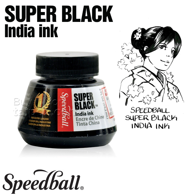 Mực đen Speedball Super Black India Ink
