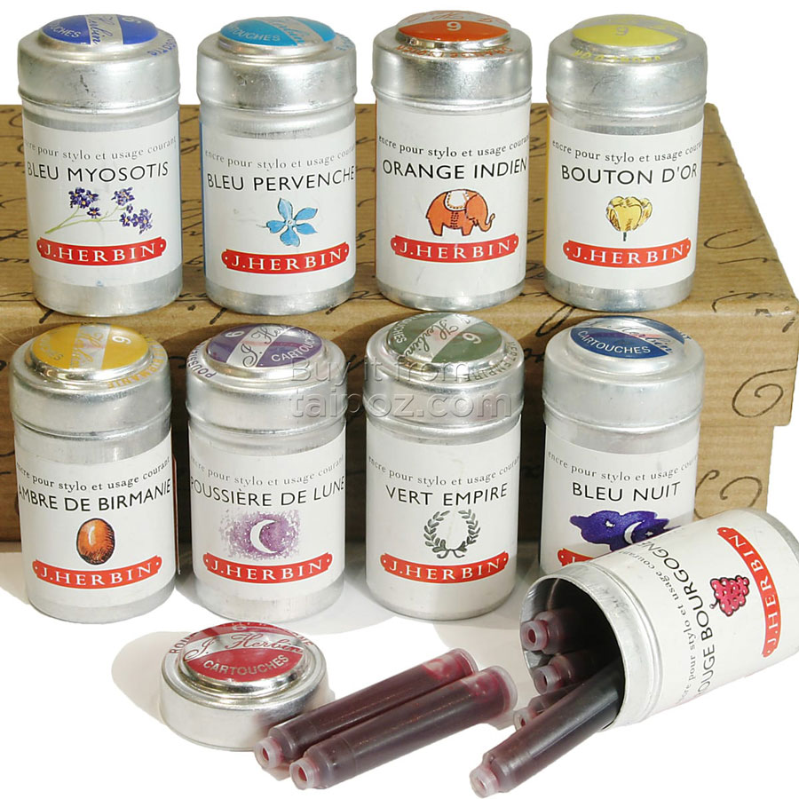 Mực J. Herbin, hộp 6 ống cartridge