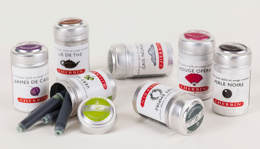 Mực J. Herbin, hộp 6 ống cartridge