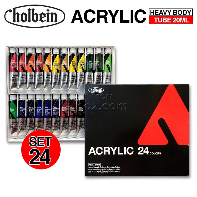 Màu Acrylic Holbein Heavy Body 20ml, bộ 24 màu