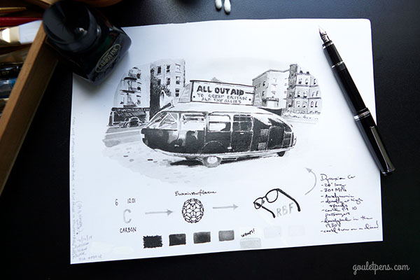 Mực bút máy waterproof Platinum Carbon Ink