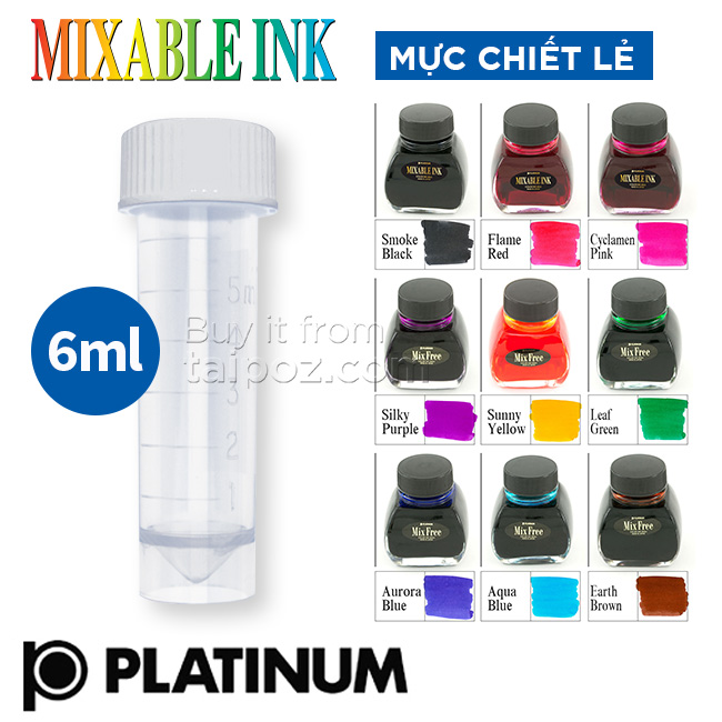 Mực Platinum Mixable Ink, chiết lẻ 6ml