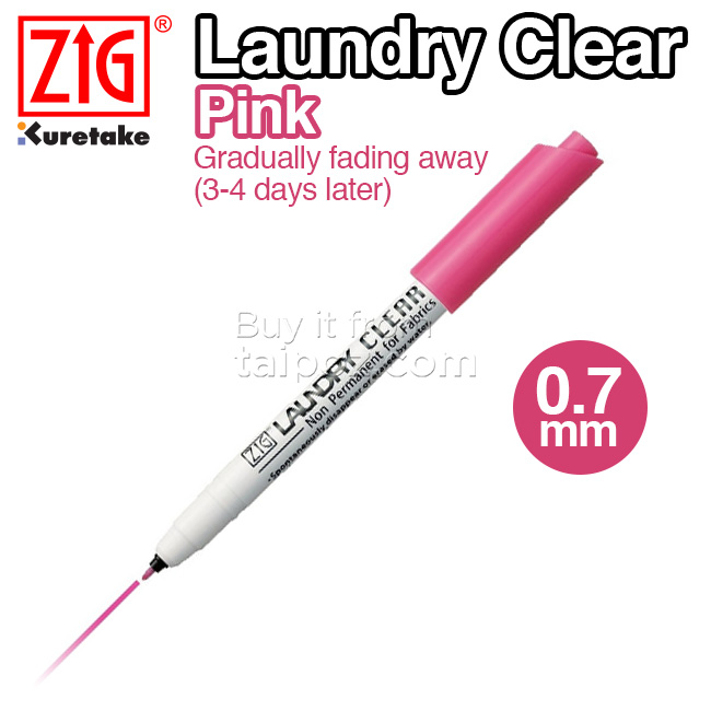 Bút vẽ vải tự xóa Zig Laundry Clear, Pink