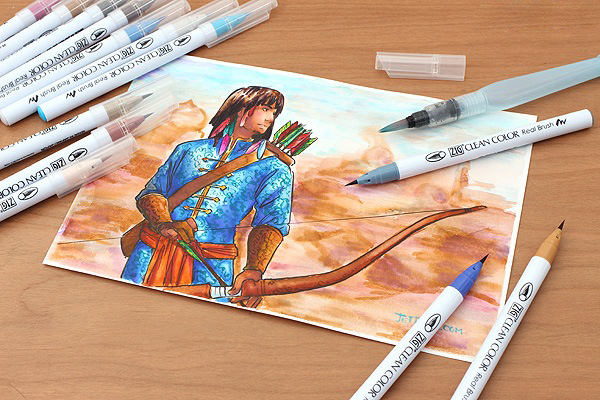 Bút lông ZIG Clean Color Real Brush, cây lẻ