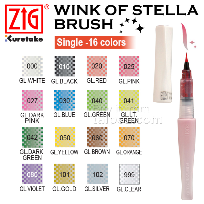 Bút kim tuyến ZIG Wink of Stella Brush, cây lẻ