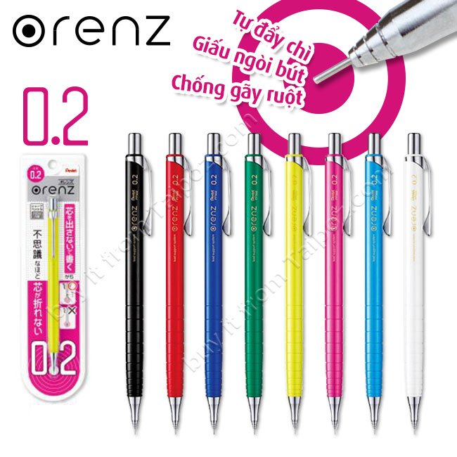 Bút chì kim Pentel Orenz 0.2mm, thân nhựa