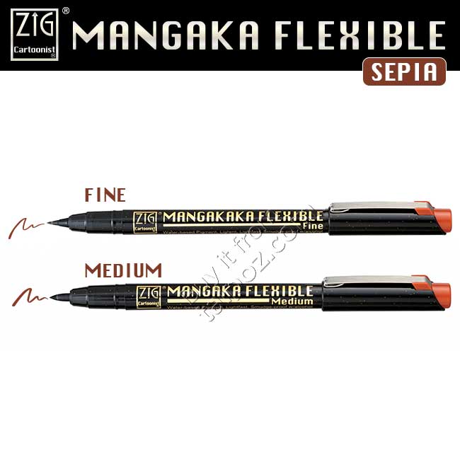Bút Mangaka, nét Brush - Sepia