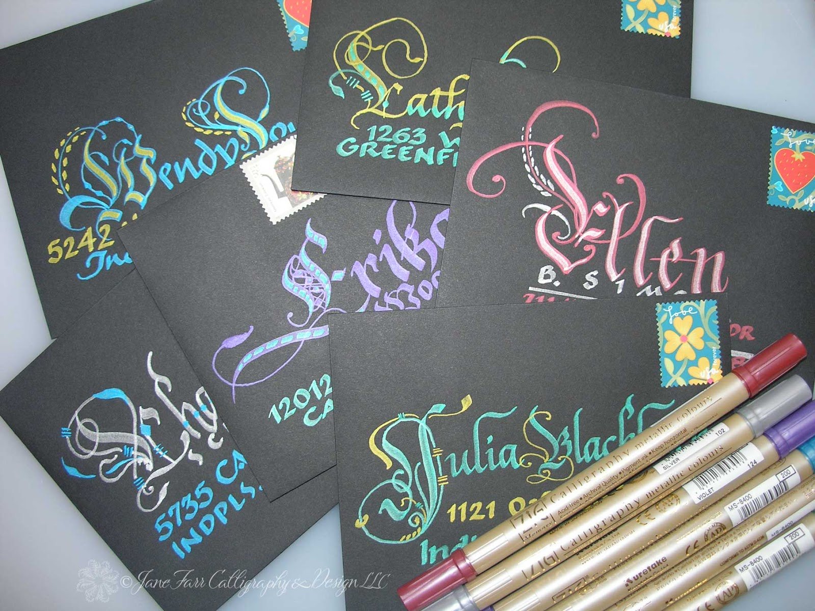 Bút viết Zig Calligraphy Metallic Colours, cây lẻ