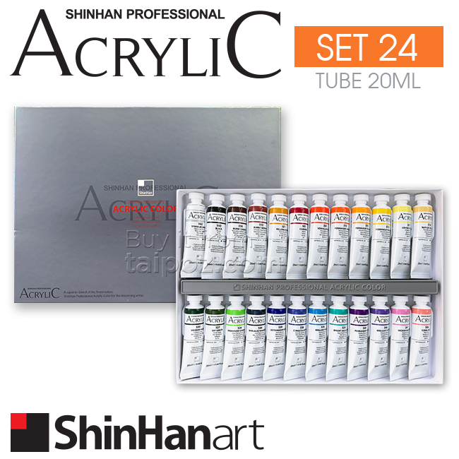 Màu acrylic ShinHan Professional, 20ml, hộp 24 màu