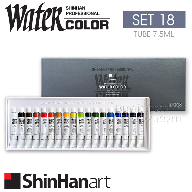 Màu nước ShinHan Professional Watercolor, hộp 18 màu