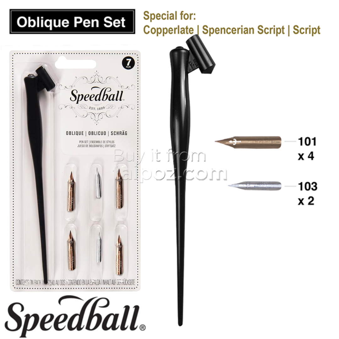Bút chấm mực Speedball - bộ Oblique