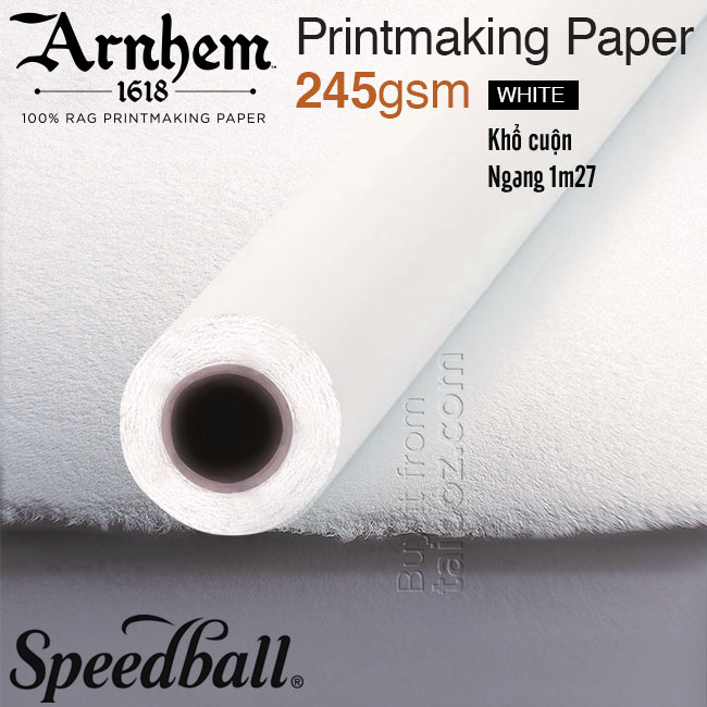 Giấy in đồ họa Arnhem 1618 - White 245 gsm 100% cotton, khổ cuộn