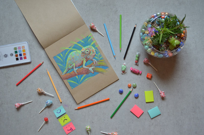 Sổ vẽ giấy nâu Bee Bogus Brown, gáy keo