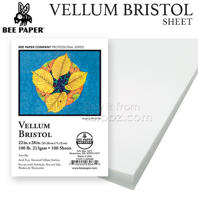 Giấy Bee Bristol mặt vellum, tờ lẻ