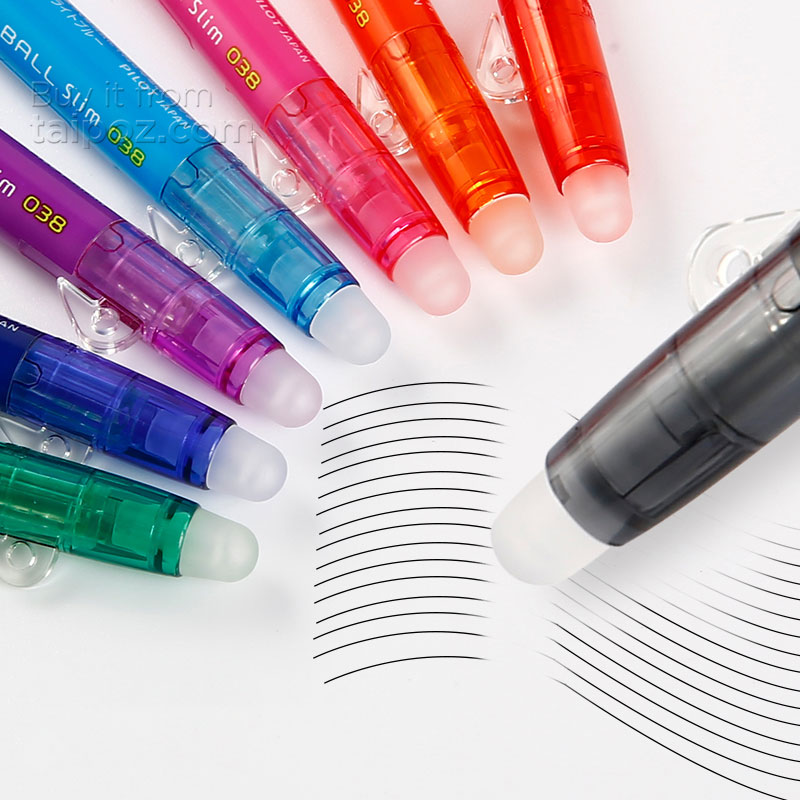 Bút bi xoá được Pilot Frixion Slim, kiểu bấm, nét 0.38mm