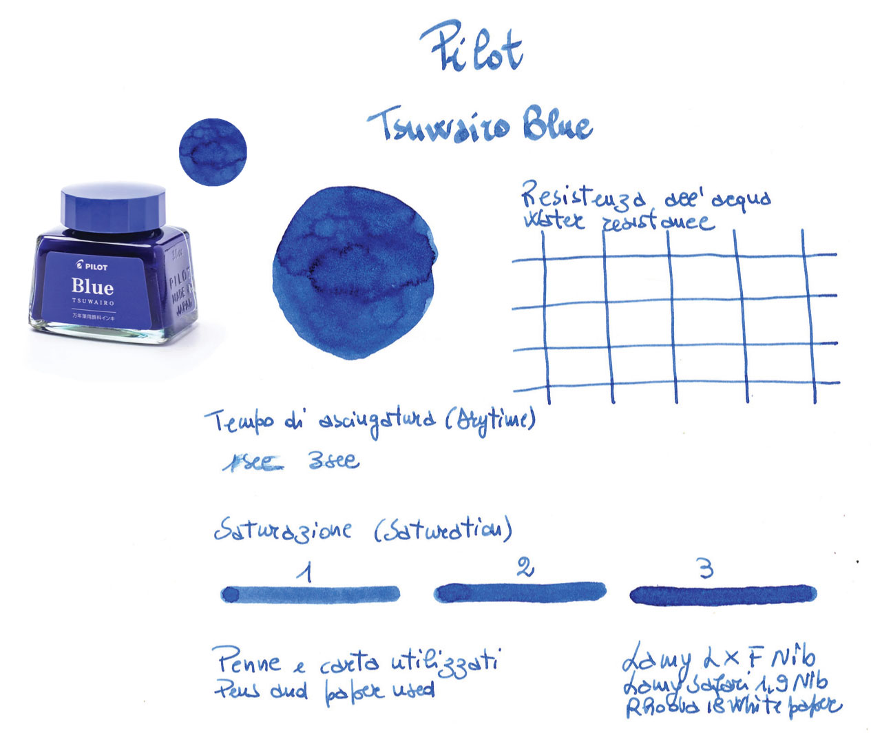 Mực bút máy kháng nước Pilot Tsuwairo
