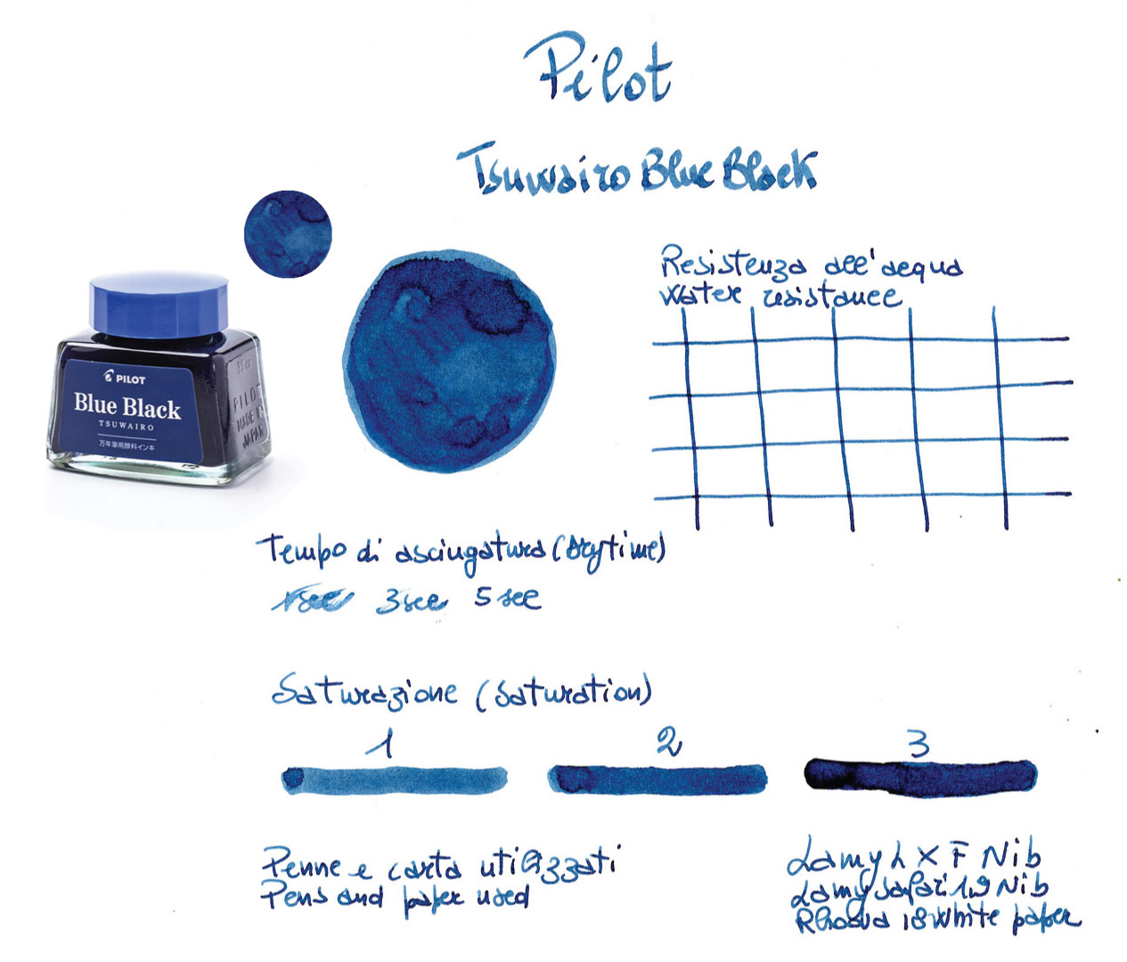 Mực bút máy kháng nước Pilot Tsuwairo