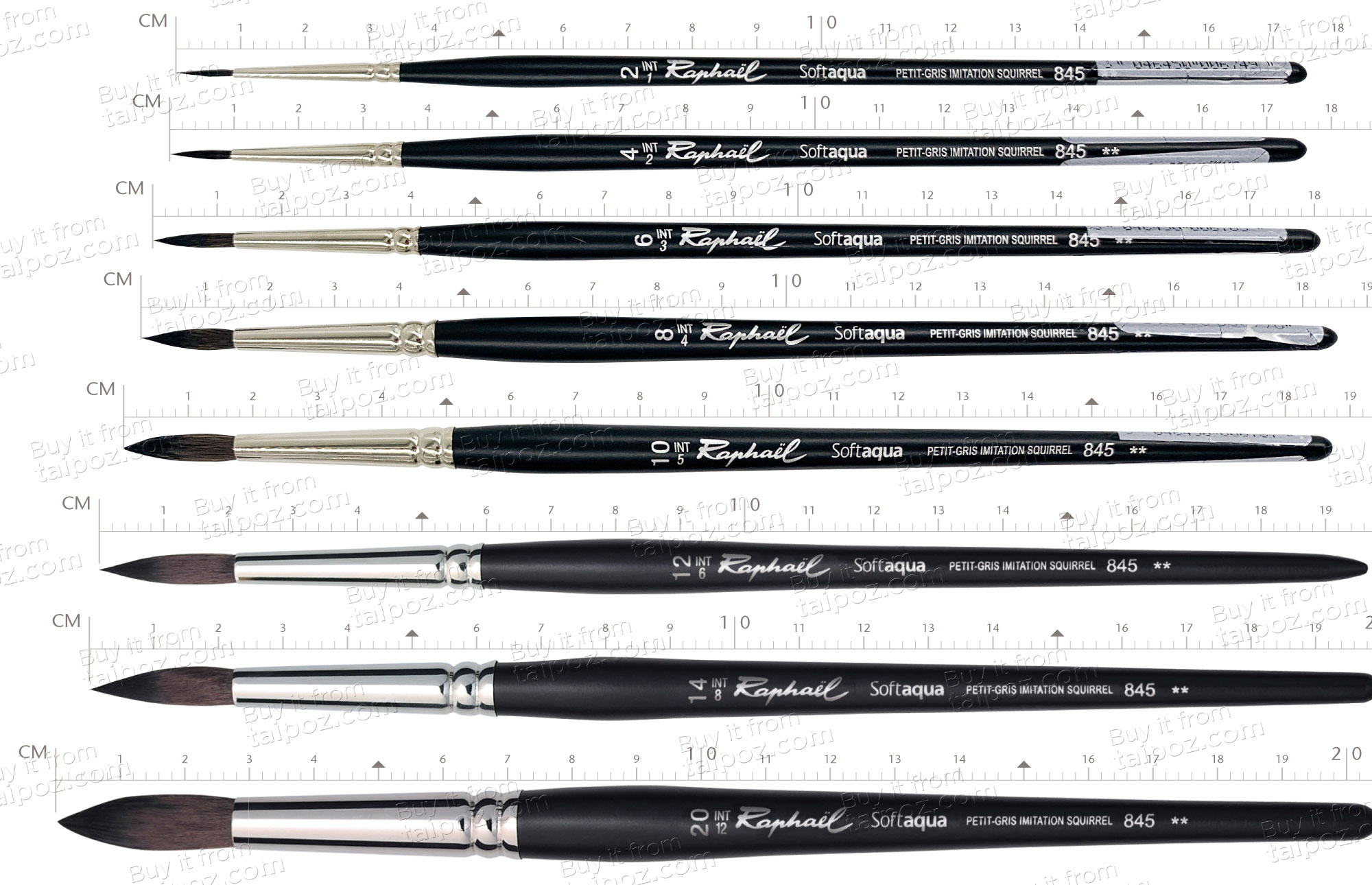 Cọ màu nước Raphael Softaqua 845 - cọ tròn