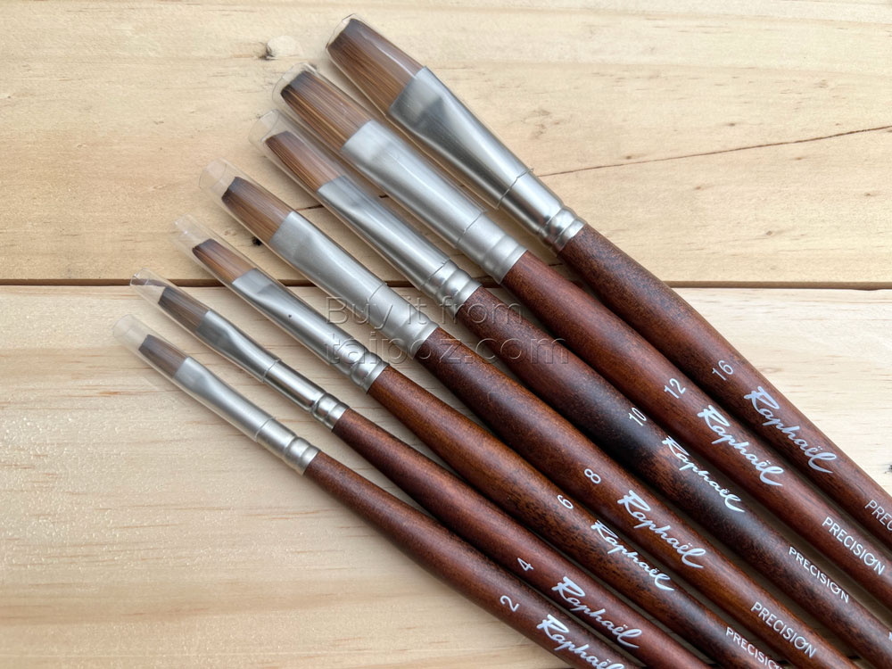 Cọ vẽ sơn dầu và acrylic Raphael Precision 8930 - Cọ đầu ngang