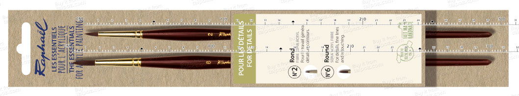 Bộ cọ vẽ màu acrylic Raphael GREEN Essential Acrylic Brush Set