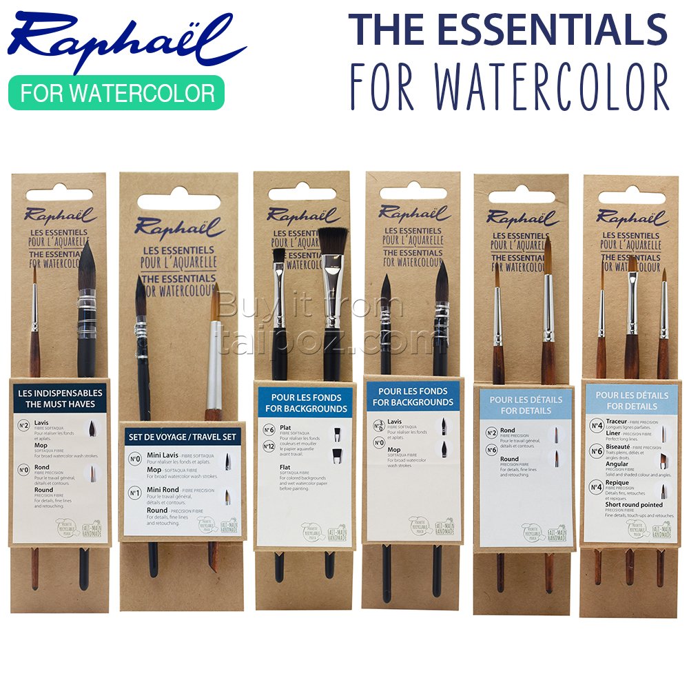 Bộ cọ màu nước Raphael Essential Watercolour Brush Set