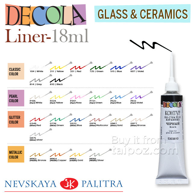 Vẽ viền Decola Liner, chuyên cho kính & ceramics