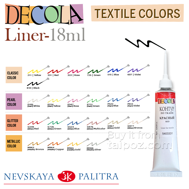 Vẽ viền Decola Liner, chuyên cho vải