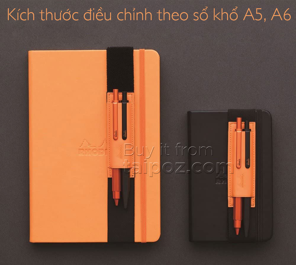 Cài bút kiểu dây đai Rhodia, kích thước vừa với sổ A6/A5