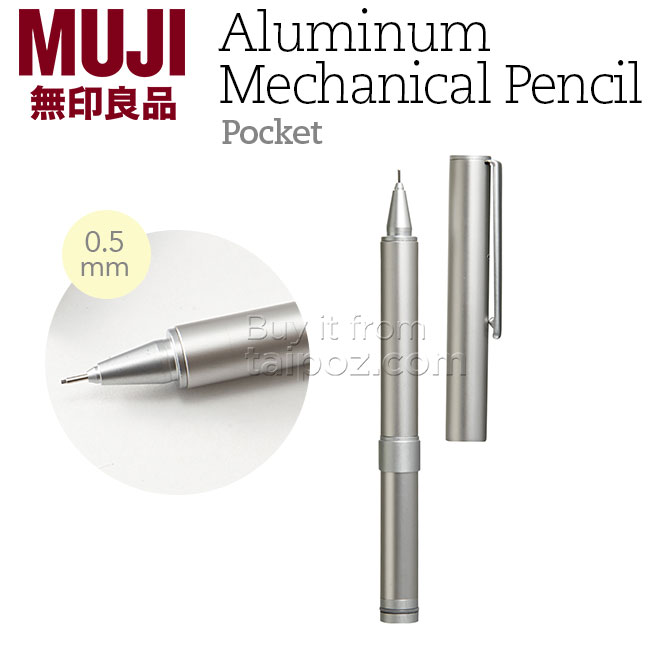 Bút chì bấm thân nhôm Muji - kiểu pocket 0.5mm